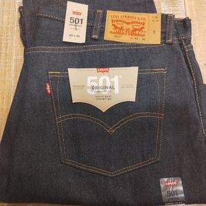 NOS Levi's 501XX Original Shrink To Fit Button Fly Jeans Rigid Blue Men's 42X32